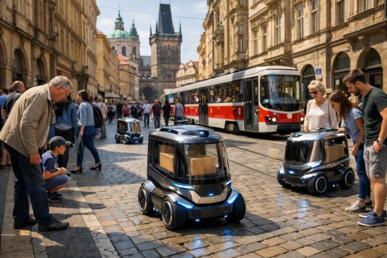 Roboti na doručování v ulicích Prahy: moderní gadget nebo skutečná revoluce?