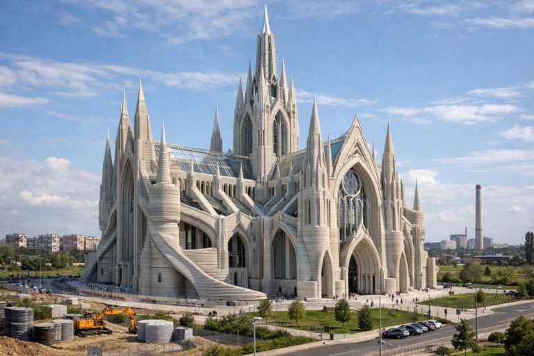 šílený projekt největšího kostela na světě tištěného 3d tiskem v neratovicích